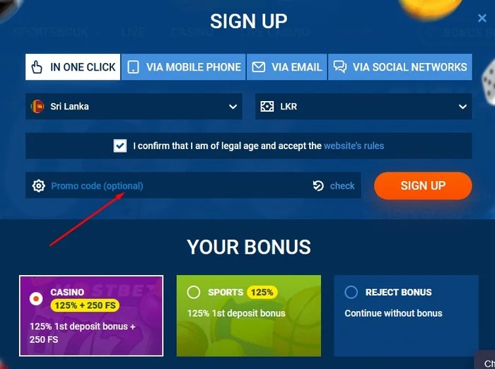 Mostbet promo code