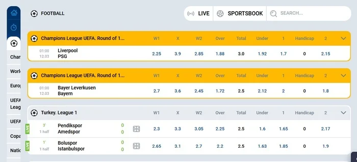 Mostbet sl line and odds